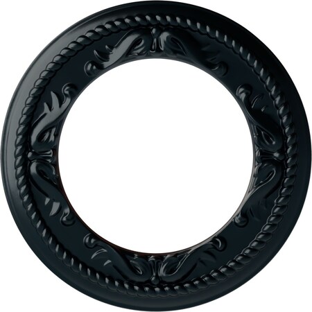 Ekena Millwork Roped Medway Ceiling Medallion (Canopies up to 7 1/2"), 12 1/4"OD x 7 1/2"ID x 7/8"P, Night Shade CM12MENSF